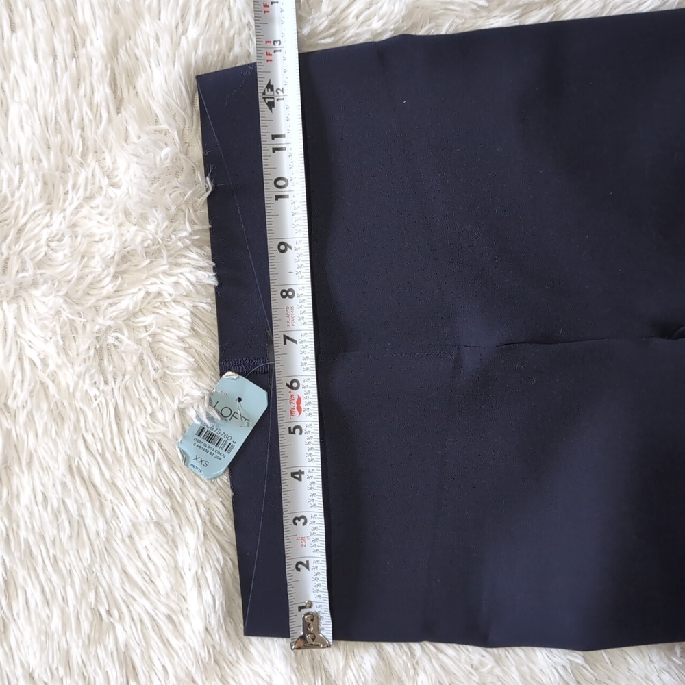 NWT Loft Navy Blue High Waisted Sliming Ponte Layering Leggings Size XXS Petite - Picture 8 of 11
